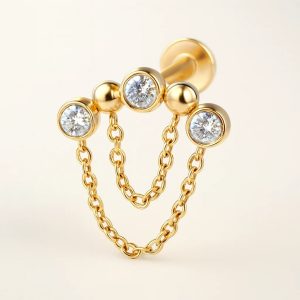 Helix Piercing Jewellery Gold