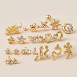 Hidden Helix Piercing Gold